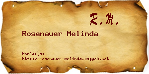 Rosenauer Melinda névjegykártya